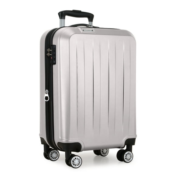 Elite Luggage Dori Hardside Expandable Carry-On Spinner Luggage, Silver, 21" Carry-on