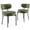 Green, variant on CONCETTA Set of 2 Mid-Century Modern Dining Chairs, Round Kitchen Chairs with Curved Backrest, Orange