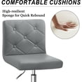 thumbnail image 2 of Silla VECELO de cuero PU, respaldo medio, sin brazos, regulable, gris, 2 of 7