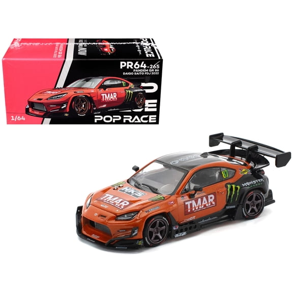 Toyota Pandem GR86 #87 Daigo Saito "Formula Drift Japan" (2022) 1/64 Diecast Model Car by Pop Race