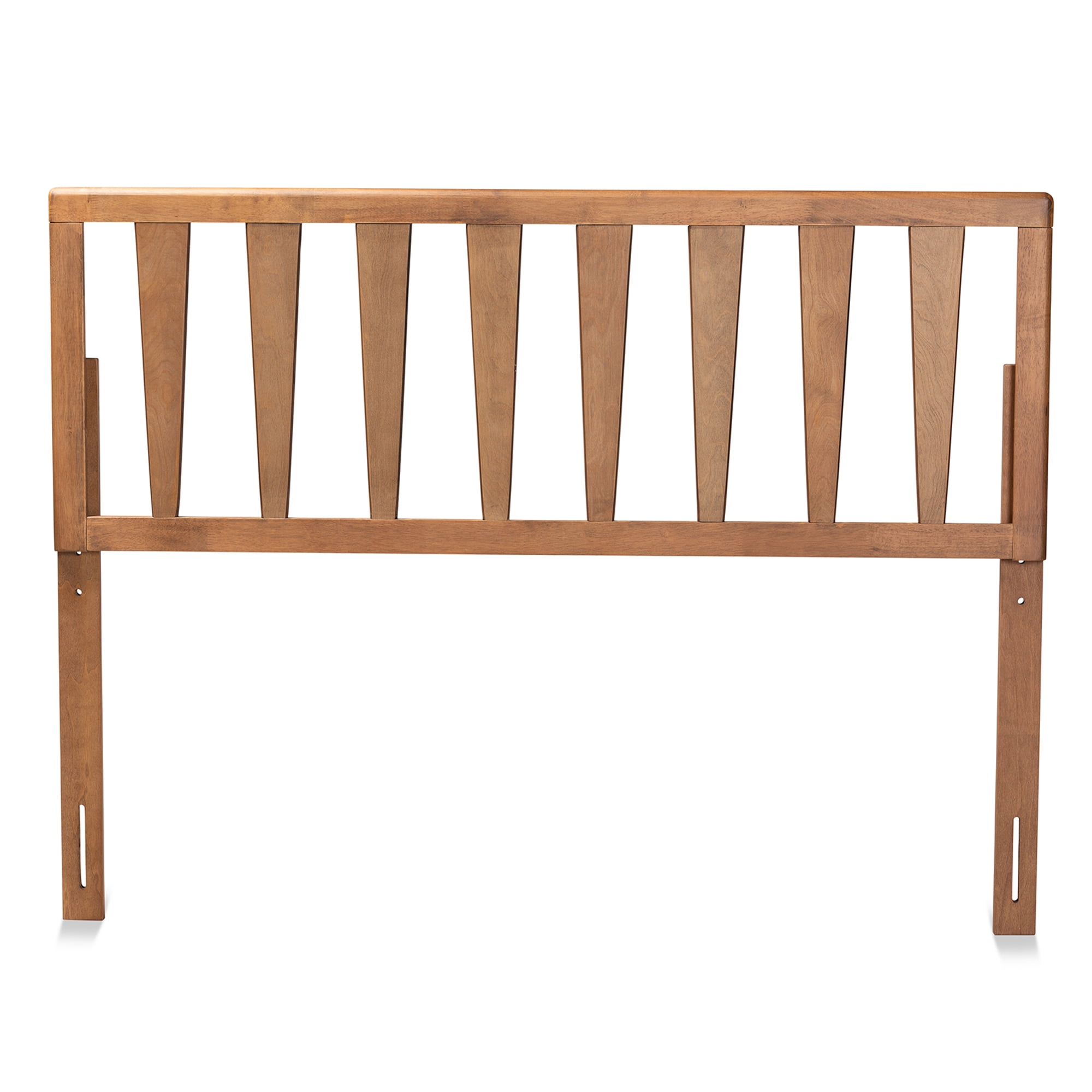 Baxton Studio Duncan Contemporary/Modern Slat Back Support Engineered Wood Headboard, Queen, Ash Walnut