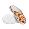 thumbnail image 3 of Daiia Cups of Tea Print Women’s Fuzzy Slippers Memory Foam Lightweight House Shoes Cozy Loafer Flannel House Shoes-39/40, 3 of 7