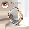 thumbnail image 6 of Case Compatible with Apple Watch Ultra 2/1 49mm, Double Row Crystal Diamond Frame Bling Cover Bumper Protective for Apple Watch Ultra 2/1 49mm, with Tempered Glass Screen Protector, Silver, 6 of 6