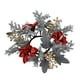 thumbnail image 4 of Corona de Anillo de Vela Navideña, Corona Floral, Corona de Vela de 10 Pulgadas, Corona de Flores, Boda, Sala de Estar, Bar, Cafetería, Navidad Gris blanco, 4 of 9