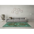 thumbnail image 3 of Ahgly Company Indoor Rectangle Persian Turquoise Blue Traditional Area Rugs, 4' x 6', 3 of 4