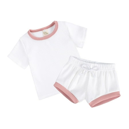 

HIBRO Boys Girls Short Sleeve Tops T Shirts And Shorts Sets Summer Baby 2Pcs Sets For Babies Suit Shirt Long Sleeve Baby Dress