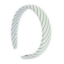Unique Bargains 1 Pc Classic Elegant Wide Twill Headband for Women for Girls 6.30"x5.51" Blue White