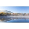 thumbnail image 2 of Paulson, Don 14x10 White Modern Wood Framed Museum Art Print Titled - Tennessee Morning fog on Indian Boundary Lake, 2 of 4