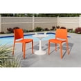thumbnail image 2 of Strata Furniture 2 Chaises de Patio Résistantes aux Intempéries & Table à Germination en Orange, 2 of 2