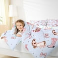 thumbnail image 4 of Manfei Cowgirl Cowboy Kids Full Size Comforter Sets, Cute Princess Bowknot Ribbon Bedding Comforter Set, Cartoon Star Print Reversibles, 3pcs, 4 of 8