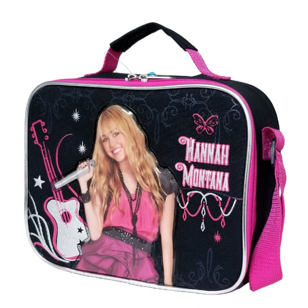 Lunch Bag - Disney - Hannah Montanna - Black Hot Pink New Girls Gifts a00204 - image 2 of 3