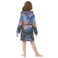 thumbnail image 7 of FORMRS Niños Bathrobe Unisex Hooded Robe Soft Plush Pajamas Sleepwear, Size 2-3T, Mountains and Forests, 7 of 7
