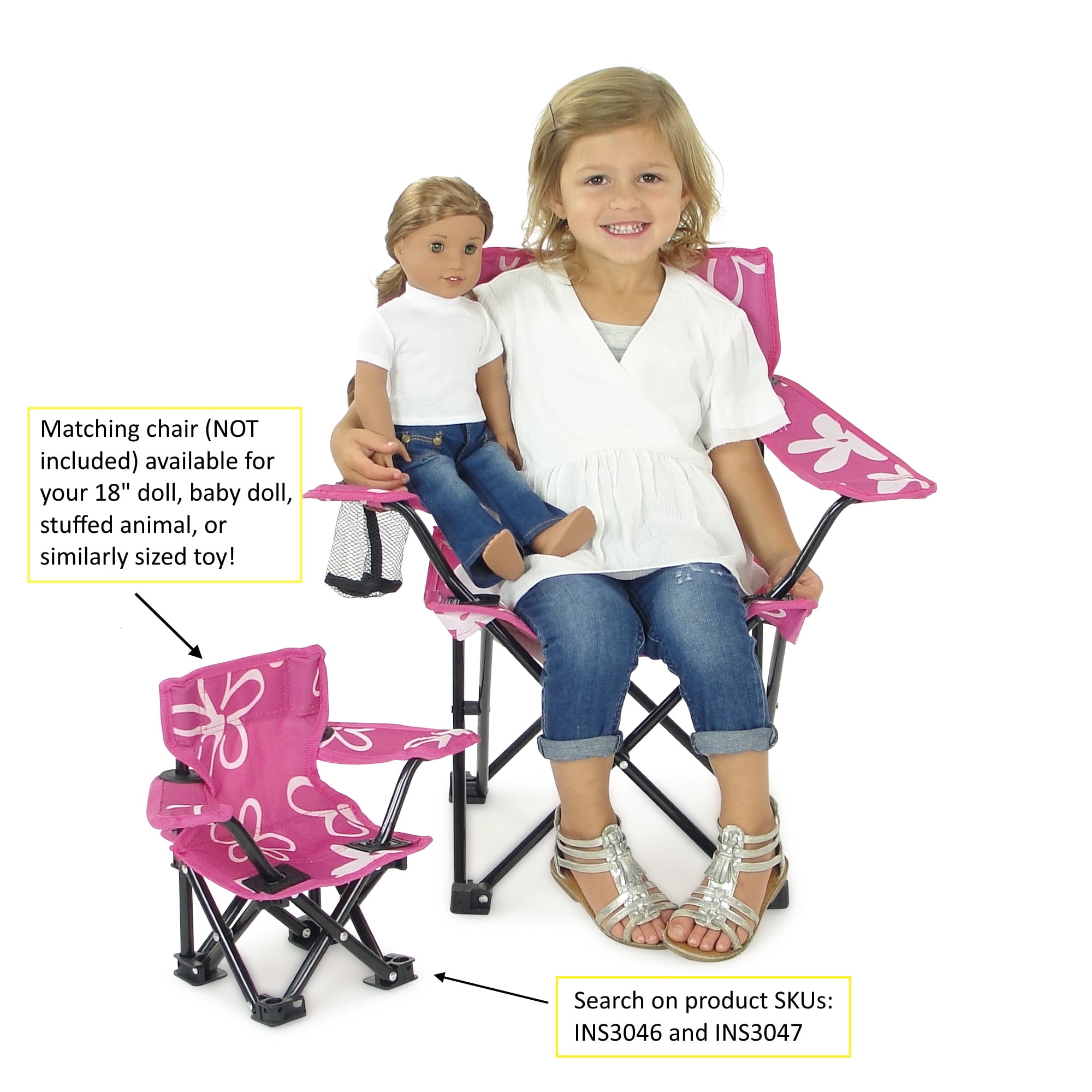 Girls folding shop chair