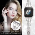 thumbnail image 7 of Dwitch Butterfly Band Compatible with Apple Watch Bands 41mm 40mm 38mm for Women iWatch SE Series 9 8 7 6 5 4 3 2 1, Slim Thin Fancy Bling Dressy Chain Strap for Apple Watch Band,Starlight, 7 of 7