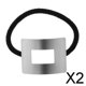 thumbnail image 1 of Banda para El cabello Fernando Metal Geométrico Cuff Wrap Elástico Plata 2 piezas, 1 of 5