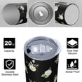 thumbnail image 4 of Pioneer Flower Floral Print Pattern 20oz Skinny Tumbler with Straw & Lid, Double Wall Vacuum Insulated Cup, Leak-Proof, Cup Holder Friendly, Hot 6H Cold 12H, 4 of 6