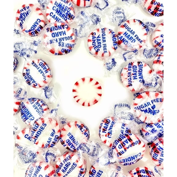 SweetGourmet Sugar-Free Peppermint Stralights, Gluten-Free, Keto, Vegan Hard Candy, 5 Pounds