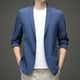 thumbnail image 3 of Chaqueta de traje para hombre, ajuste clásico, abrigos de traje para hombre, ligero, 2 botones, abrigos y chaquetas deportivas para hombre, traje, , Azul 2XL Salvador chaqueta de traje, 3 of 10