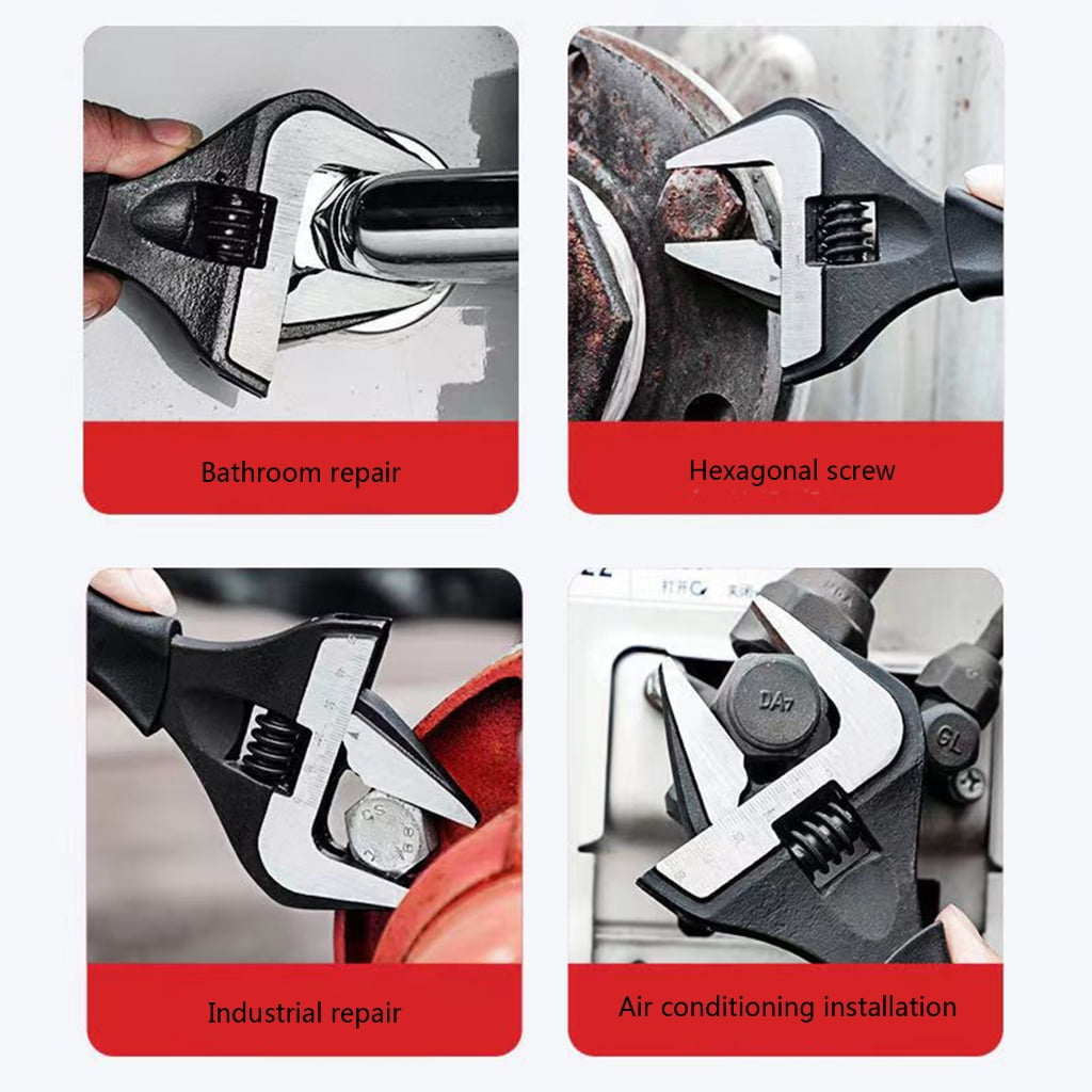 Wide Opening Spanner Adjustable Wrench Tool For Different Nut Size Easy Handling