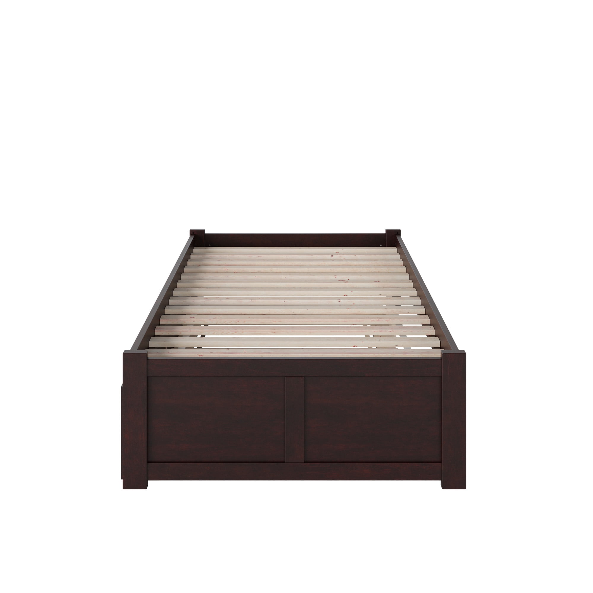 AFI Concord Twin Solid Wood Platform Bed with Footboard & Twin Trundle, Espresso