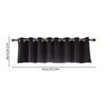 thumbnail image 3 of JeashCHAT Blackout Curtain Valances , Grommet Kitchen Window Treatment Valances, Solid Color Short Curtains for Living Room Bedroom Bathroom Decor, 1 Panel, 14"x29", Black, 3 of 8