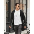 thumbnail image 5 of COOFANDY Men's Long Hooded Cardigan Shawl Collar Lightweight Open Front Drape Cape Overcoat with Pockets, 5 of 10