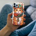 thumbnail image 3 of ONETECH  Compatible for iPhone 15 Case Cute Aesthetic - Durable Fashion Funny Phone Case - Girly Kitty Cat Pattern Print Cover Design for Woman Girl Black, 3 of 4