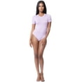 thumbnail image 5 of Fashion Lavender Short Sleeve Open Back Bodysuit, 5 of 5