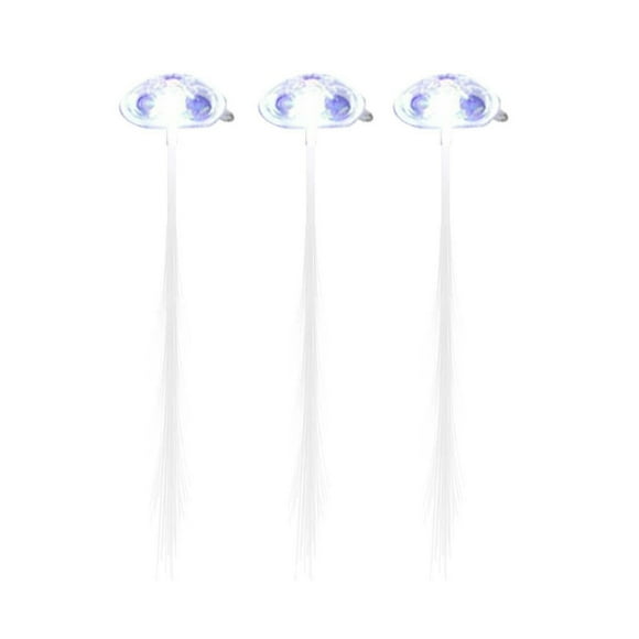 Pasadores de pelo con fibra luminosa, para fiestas, discotecas, bailar, multicolores, para trenzas