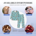 thumbnail image 7 of KLL Sea Otters Family In Blue Water Sleepwear Mens Flannel Pajamas,Long Cotton Pj Set, 7 of 7