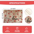 thumbnail image 5 of mubwai Wood Love Hearts Valentine Placemats Set of 4, 12x18 Inch Seasonal Anniversary Holiday Table Mats for Party Kitchen Dining Decoration, 5 of 6
