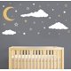 thumbnail image 2 of Moon, Stars And Clouds Wall Decals, Kids Wall Decoration, Nursery Wall Decal, Wall Decal For Nursery, Vinyl Wall Stickers For Children Baby Kids Boys, 2 of 4