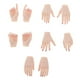 thumbnail image 2 of 5 pares de piezas de repuesto de manos de niña femenina 1/6 para cuerpo de de acción pulgadas Rosado Sunnimix De 12 pulgadas femeninas Manos, 2 of 8