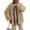 Khaki, variant on Women's Sherpa Jacket Warm Winter Casual Plush Lamb Coat S-2XL