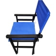 thumbnail image 3 of 2-Pack Solid Wood Folding Chairs with Blue Canvas Seat - Portable and Space-Saving, 3 of 5