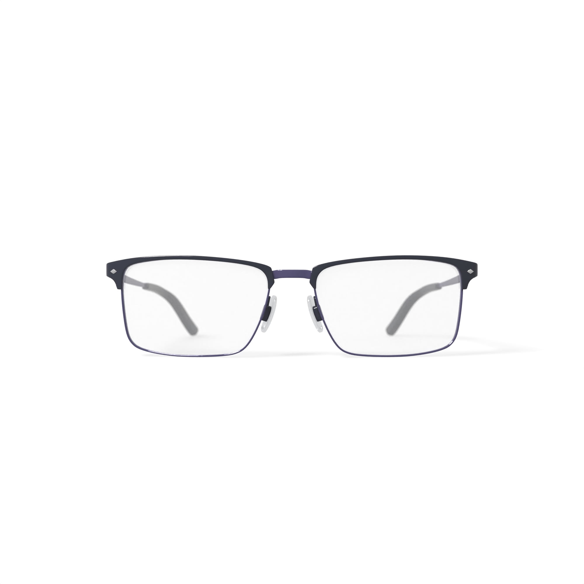 TiFlex Men's T1717 Browline Prescription Eyeglasses with Case, Matte Black