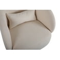 thumbnail image 6 of Swivel Barrel Chair, Upholstered Swivel Cuddle Accent Sofa Chairs for Living Room, Comfy 360 Degree Modern Round Swivel Armchair for Bedroom, Office, Hotel (Beige, Linen), 6 of 8
