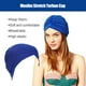 thumbnail image 2 of Gorros de turbante Qarigey para mujer Azul de algodón, 2 of 6