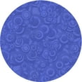 thumbnail image 1 of Ahgly Tapis Rond Lavable en Machine Intérieur Ruban Bleu Transitionnel, 6 Pieds Rond, 1 of 7