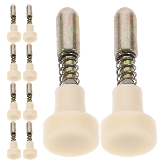 OULII Lot de 10 Verrou à Ressort Beige pour Portes d'Armoire Hauteur Réglable Plastique