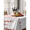 thumbnail image 6 of Red Polka Dots Table Cloth, Waterproof Tablecloth for Rectangle Tables, Vintage Abstract Art Watercolor Reusable Washable Fabric Table Cover for Restaurant Kitchen Dining Tables 52"x70", 6 of 9