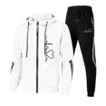 thumbnail image 2 of Nuevo conjunto de chándal con cremallera para hombre, chaqueta informal estampada y pantalones ajustados, sudaderas con capucha para correr en el gimnasio, ropa de lujo de otoño 2024, 2 of 3