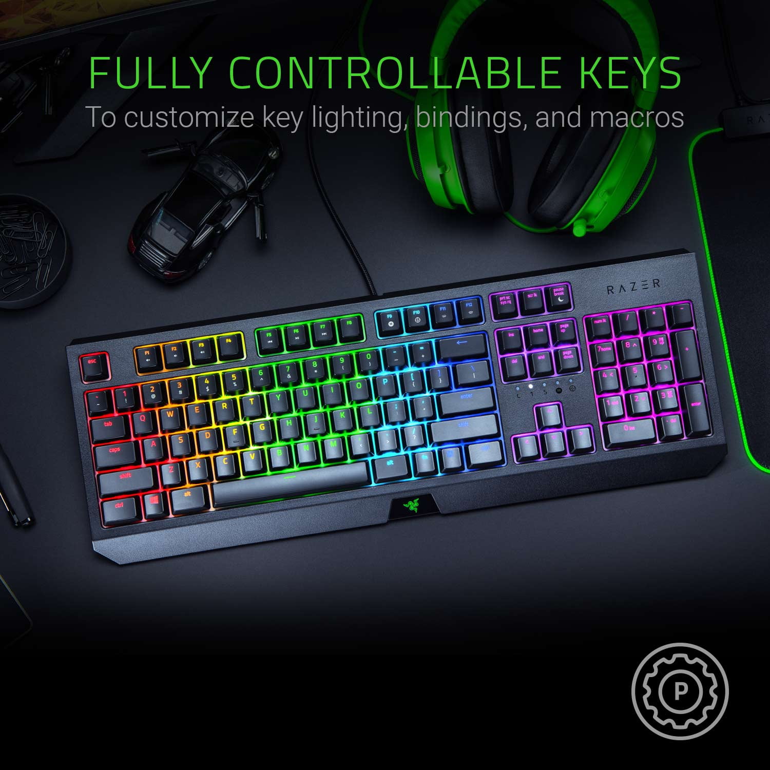 Razer BlackWidow Wired Mechanical Gaming Keyboard for PC, Chroma RGB  Lighting, Black