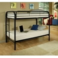thumbnail image 4 of HomeRoots Decor 78-inch X 41-inch X 60-inch Twin Over Twin Black Metal Tube Bunk Bed, 4 of 4