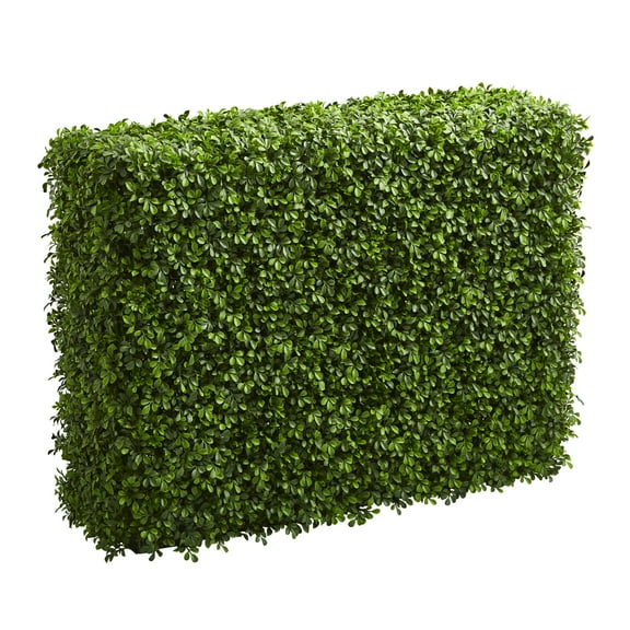 Nearly Natural 39" Boxwood Hedge Artificial Greenery Panel (Indoor/Outdoor), Green