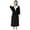 Black, variant on Otvok Womens Fashion Robe Bathrobe Lengthening Keep Warm Long Sleeve Pajamas With Pocket
