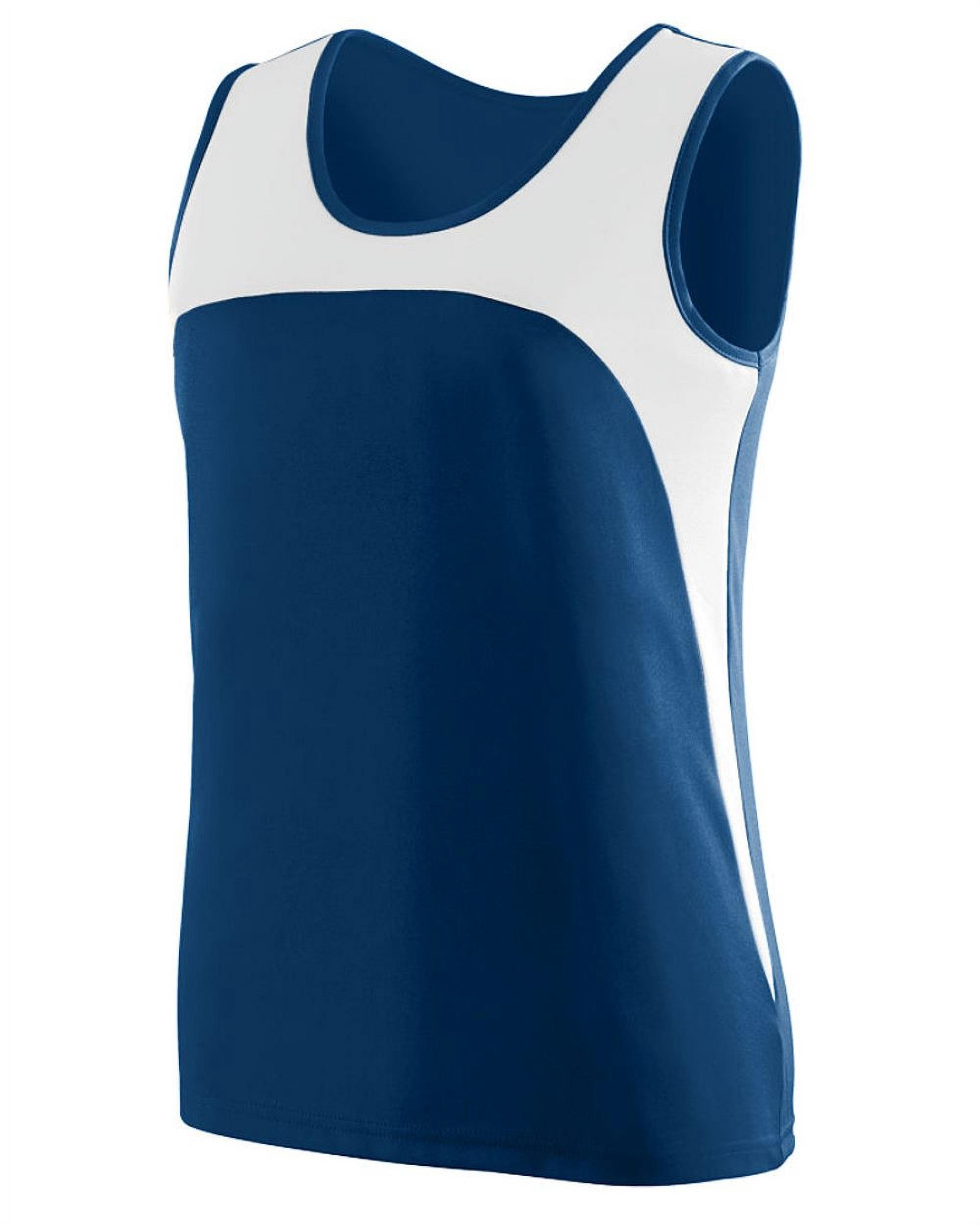 Ladies Wicking Polyester Sleeveless Jersey with Contrast Inserts