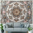thumbnail image 4 of Shiartex  Mandala Tapestry Aesthetic,Boho Tapestry Wall Hanging,Pink Floral Medallion Tapestries,Bohemian Wall Art Hippie Decor for Bedroom Living Room Dorm 40x60inch, 4 of 6