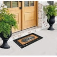 thumbnail image 5 of A1HC Natural Coir and Rubber Welcome Door Mat, 23" x 38" Durable Doormat for Indoor Outdoor Entrance, Heavy Duty, Easy to Clean, Black Floral, 5 of 6