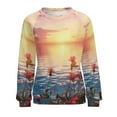 thumbnail image 7 of Butterfly Women's Floral Printed Sweatshirt Long Sleeve Crewneck Casual Loose Vintage Graphic Pullover Tops, 7 of 7